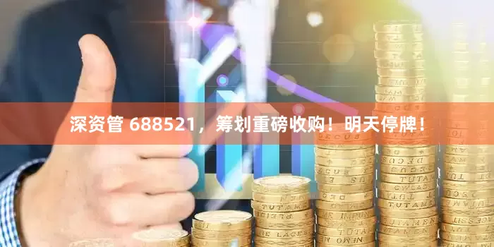 深资管 688521，筹划重磅收购！明天停牌！